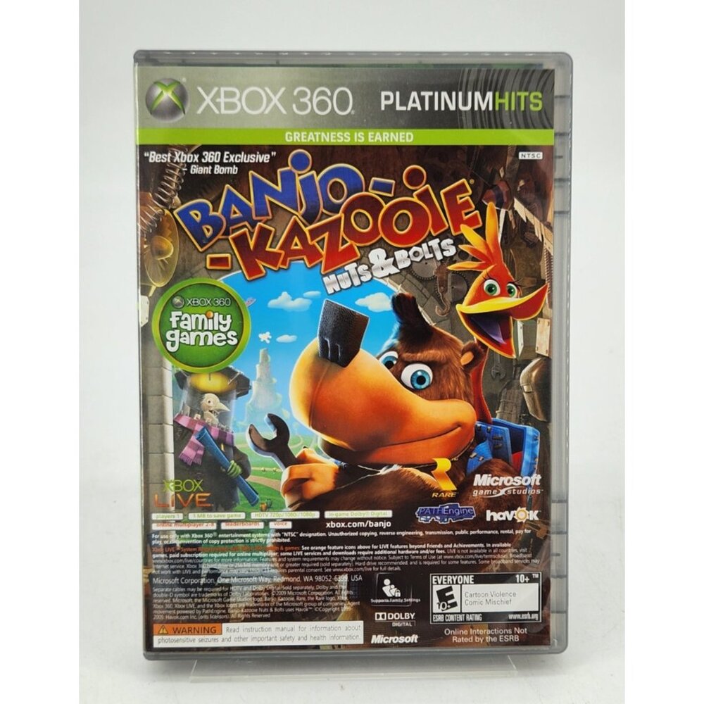 Banjo Kazooie Nuts & Bolts + Viva Pinata Xbox 360 Platinum Hits CIB With Manuals